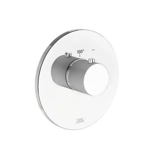 Franz Viegener - FV217K0-PC - Thermostatic Wall Valve, Knurling Cylinder Handle Trim Only - Polished Chrome