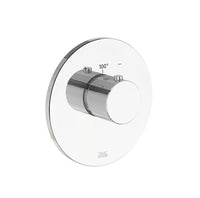 Franz Viegener - FV217V0-PC - Thermostatic Wall Valve, Vertical Lines Cylinder Handle Trim Only - Polished Chrome