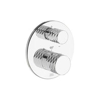 Franz Viegener - FV227D0-PC - Thermostatic Wall Valve, Diamond Cylinder Handle Trim Only - Polished Chrome