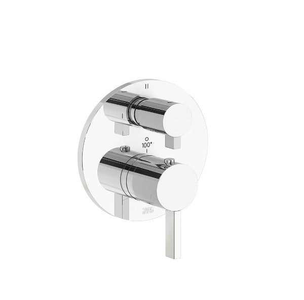 Franz Viegener - FV247/J20-PC - Thermostatic Wall Valve With Three Outlets - Trim Only - Polished Chrome