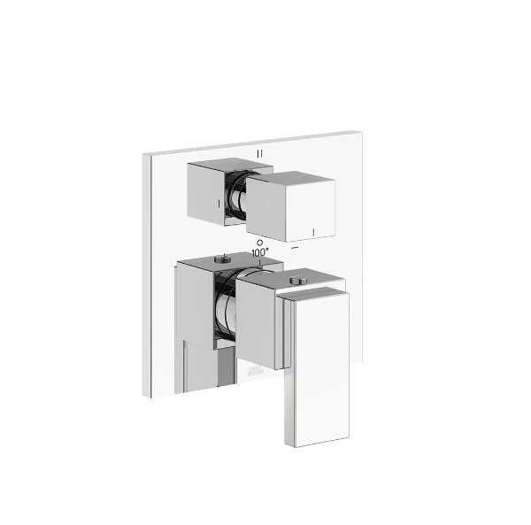 Franz Viegener - FV247/J90-PC - Thermostatic Wall Valve With Three Outlets - Trim Only - Polished Chrome