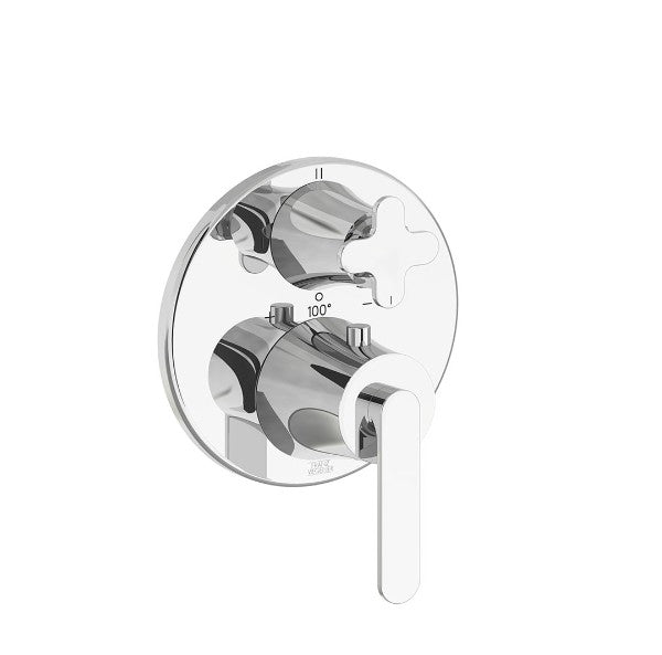 Franz Viegener - FV247/K40-PC - Thermostatic Wall Valve With Three Outlets - Trim Only - Polished Chrome