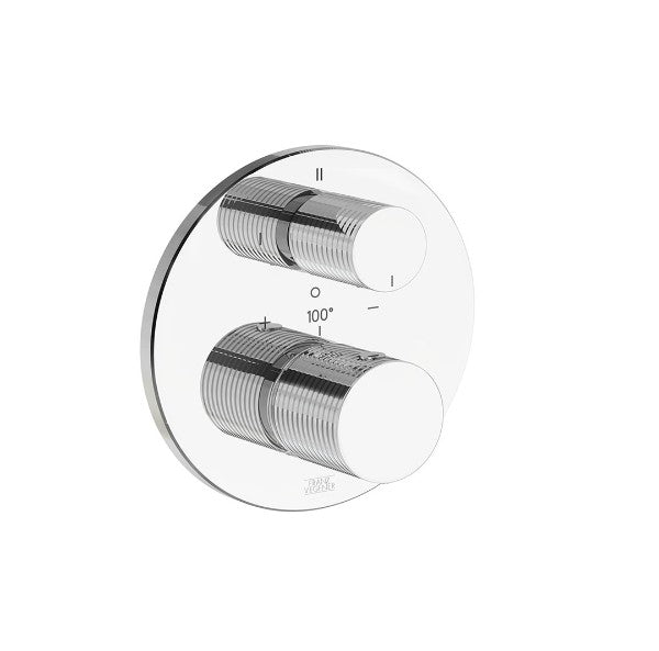 Franz Viegener - FV247R0-PC - Thermostatic Wall Valve With Three Outlets - Trim Only - Polished Chrome