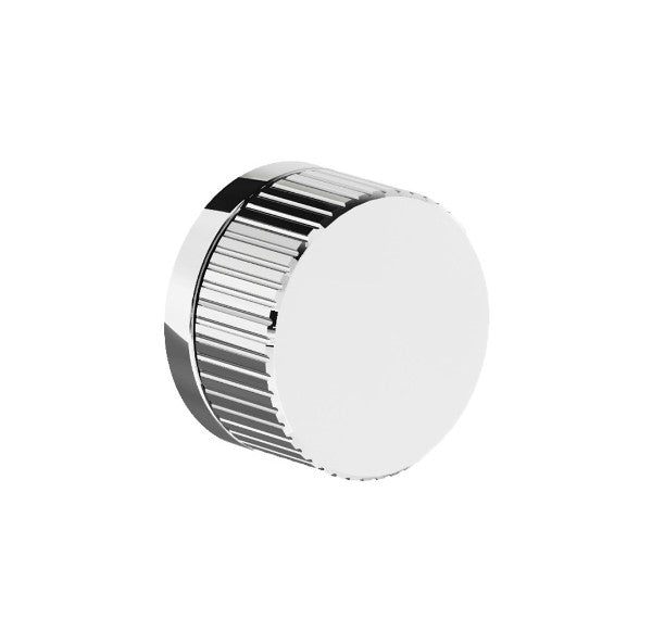 Franz Viegener - FV480V0-PC - Wall Volume Control, Vertical Lines Cylinder Handle Trim Only - Polished Chrome