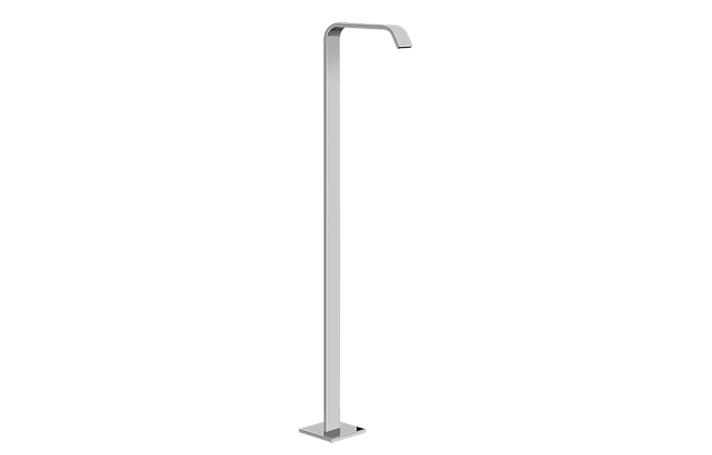 Immersion Floor-Mounted Tub Filler - Spout Only in Multiple Finishes Length:53" Width:18" Height:8"