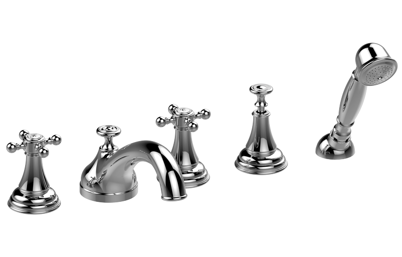 Graff - Lauren Roman Tub Set - Architectural White - G-2453-C21B-WT