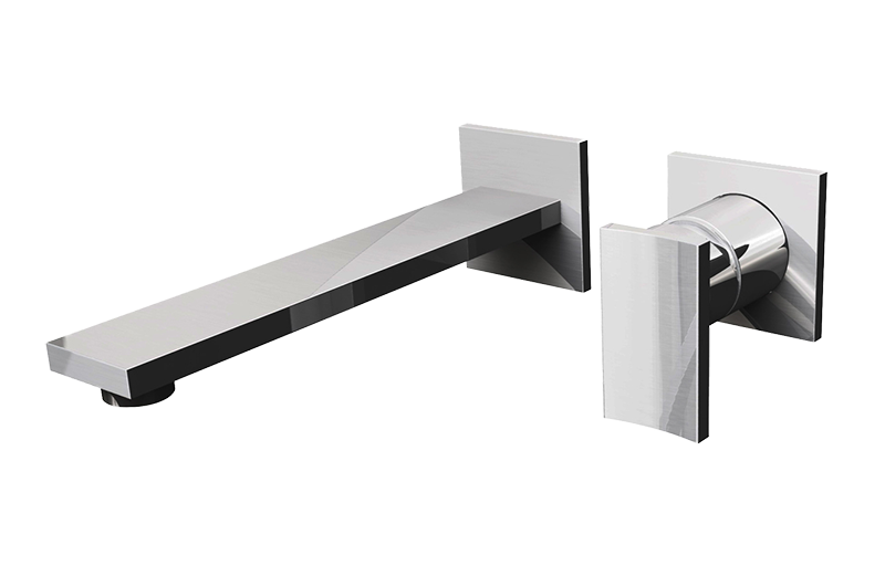 Targa Wall-Mounted Lav Faucet w/Single Handle in Multiple Finishes - Maison&Co.