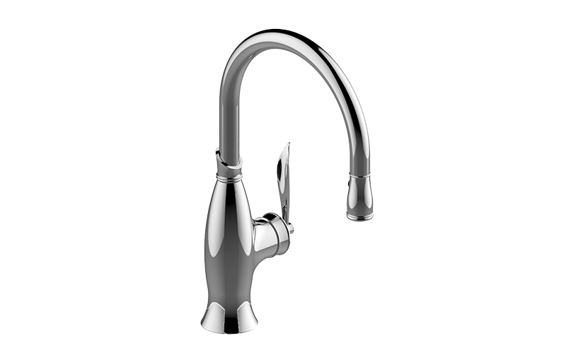 Bollero Pull-Down Kitchen Faucet in Multiple Finishes Length:18" Width:15" Height:4"