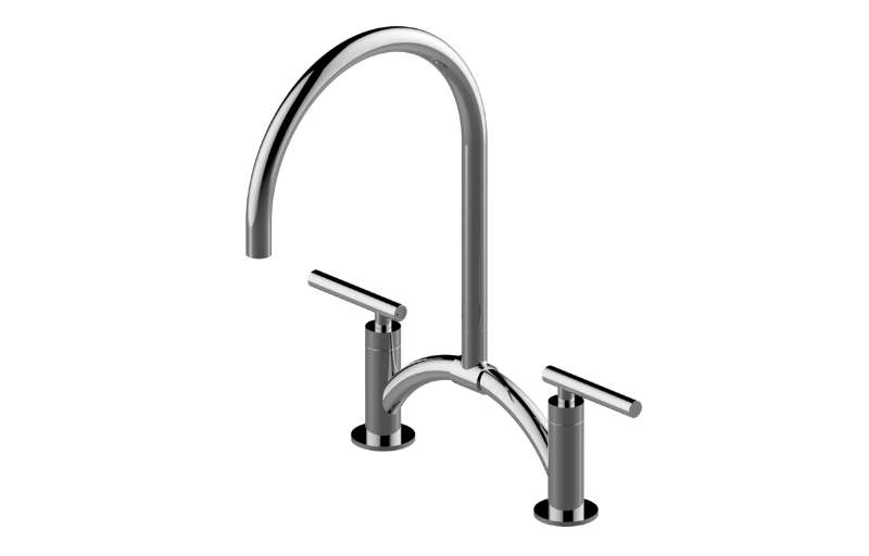 Sospiro Bridge Kitchen Faucet in Multiple Finishes Length:21" Width:20" Height:4"