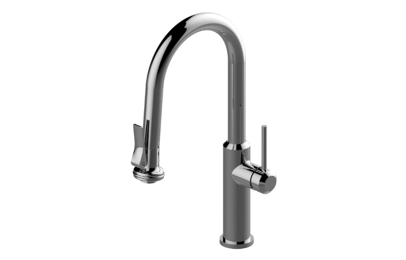 M.E. Pull-Down Bar/Prep Faucet with Chef's Pro Sprayer in Multiple Finishes