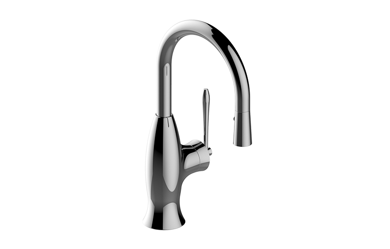 Bollero Pull-Down Bar/Prep Faucet in Multiple Finishes Length:18" Width:15" Height:4"