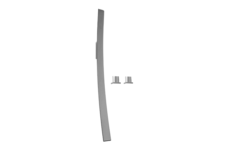 Luna Wall-Mounted Tub Filler w/Deck-Mounted Handles & Handshower Set in Multiple Finishes Length:53" Width:18" Height:7"
