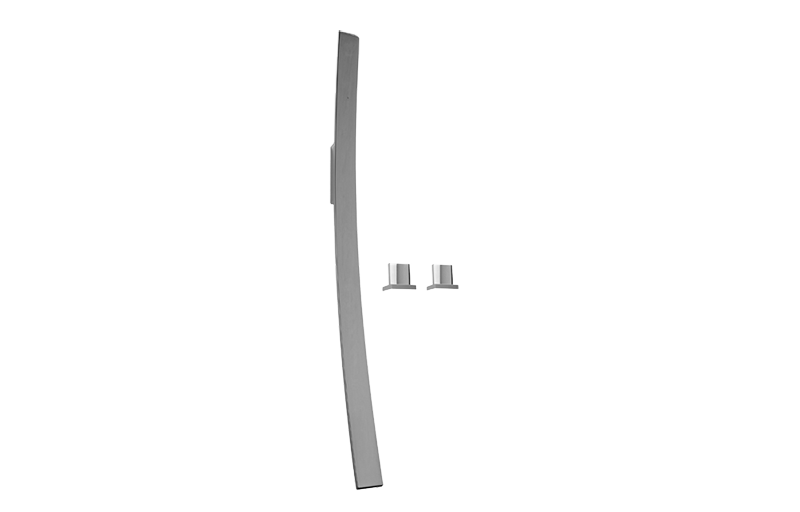 Graff - Luna Wall-Mounted Tub Filler w/Deck-Mounted Handles & Handshower Set Length:53" Width:18" Height:7" - Architectural White - G-6050-C14B-WT