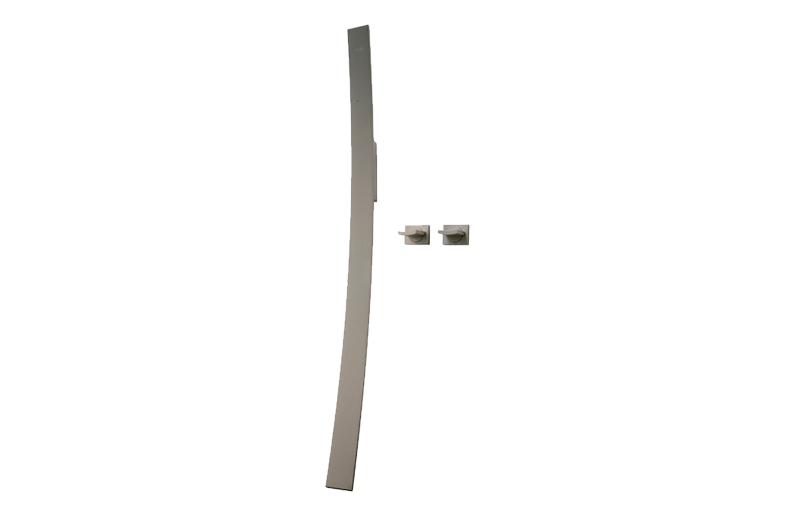 Graff - Luna Wall-Mounted Tub Filler w/Wall-Mounted Handles Length:53" Width:18" Height:7" - Architectural White - G-6053-C14U-WT