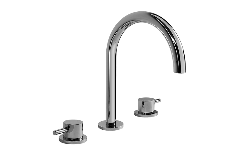 Graff - M.E. 25 Widespread Lavatory Faucet  Length:18" Width:12" Height:4" - Warm Bronze PVD - G-6111-LM41B-WB