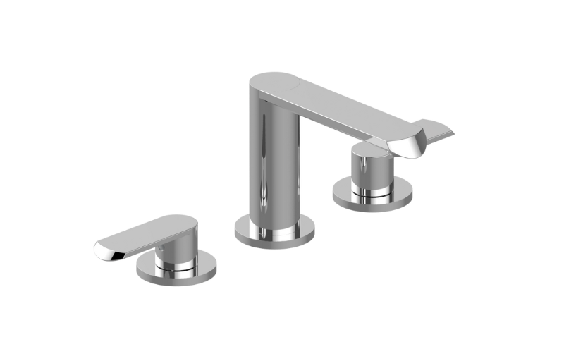 Graff - GRAFF Phase Widespread Lavatory Faucet Polished Nickel - Architectural White - G-6612-LM45B-WT