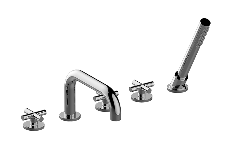 Graff - Terra Roman Tub Set w/Handshower - Rough and Trim - Warm Bronze PVD - G-6751-C17B-WB