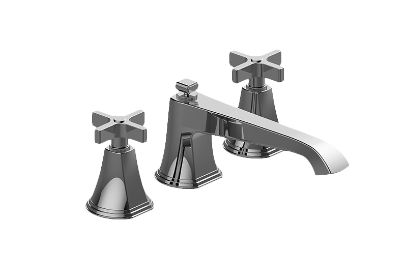 Graff - Finezza UNO Roman Tub Set w/Cross Handle (Rough & Trim) - Warm Bronze PVD - G-6850-C15B-WB-T