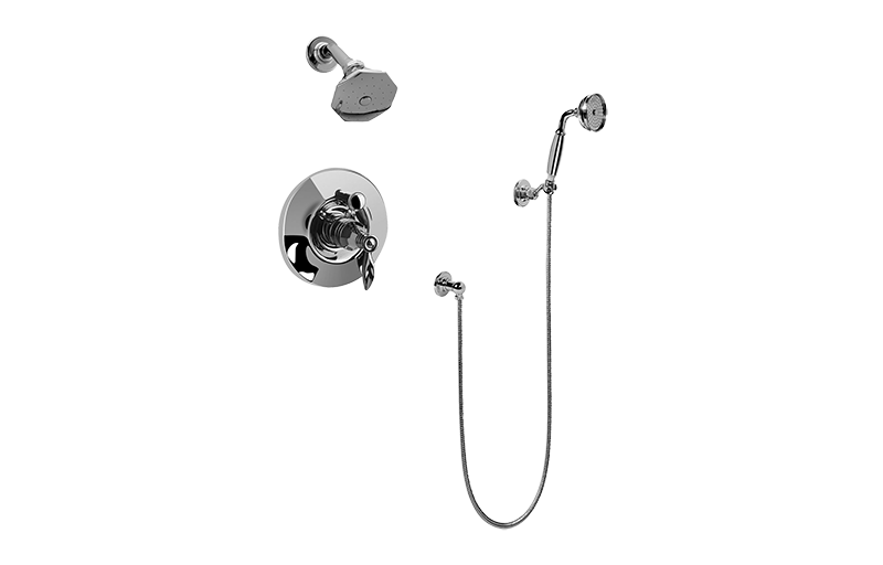 Topaz Pressure Balancing Tub & Shower Set (Rough & Trim) in Multiple Finishes