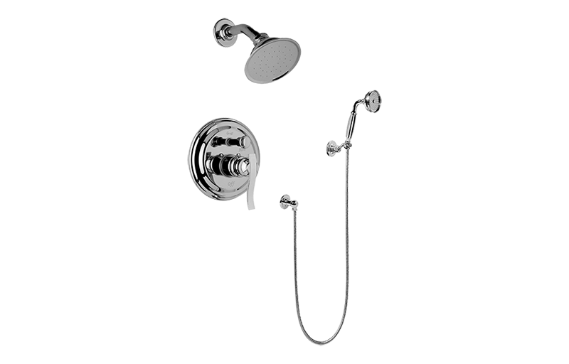 Bali Traditional Pressure Balancing Shower Set (Rough & Trim) in Multiple Finishes