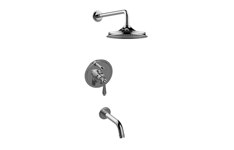 Camden Contemporary Pressure Balancing Shower Set (Rough & Trim) in Multiple Finishes