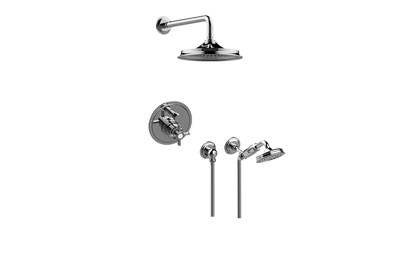 Camden Contemporary Pressure Balancing Shower Set (Rough & Trim) in Multiple Finishes