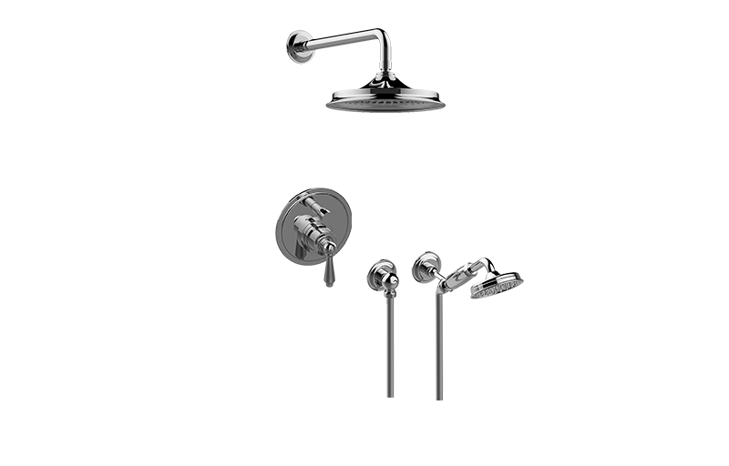 Camden Contemporary Pressure Balancing Shower Set (Rough & Trim) in Multiple Finishes