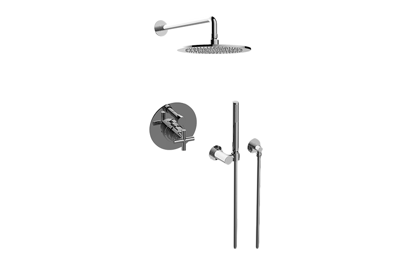 M.E./M.E. 25/Terra Contemporary Pressure Balancing Shower Set (Rough & Trim) in Multiple Finishes