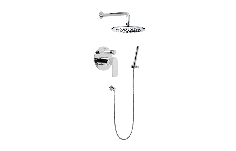 Sento Contemporary Pressure Balancing Shower Set (Rough & Trim) in Multiple Finishes