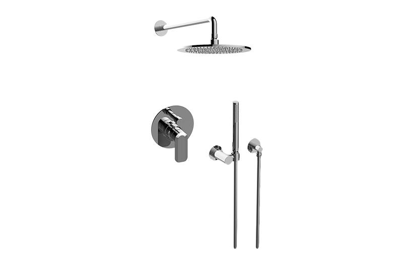 Sento Contemporary Pressure Balancing Shower Set (Rough & Trim) in Multiple Finishes