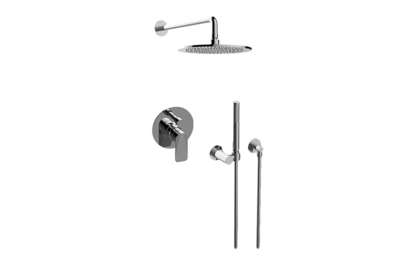 Sento Contemporary Pressure Balancing Shower Set (Rough & Trim) in Multiple Finishes