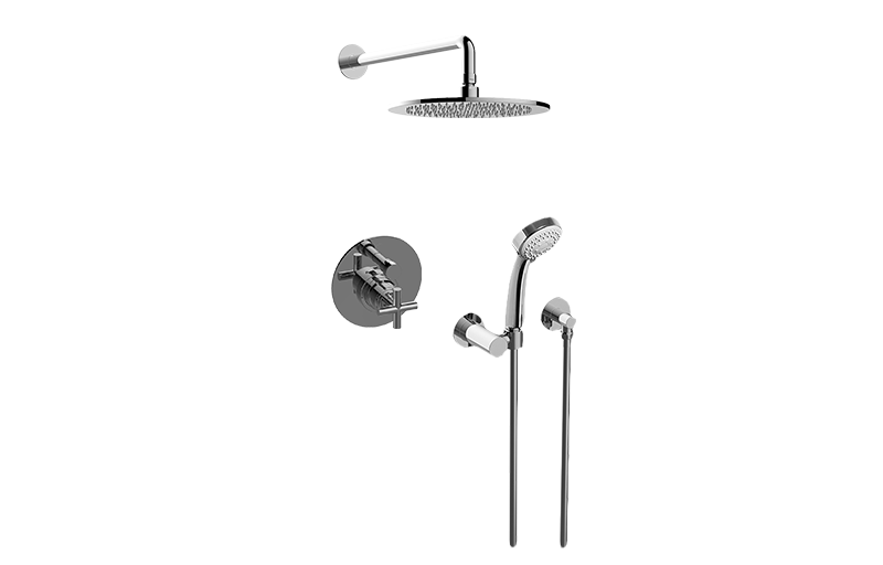 M.E./M.E. 25/Terra Contemporary Pressure Balancing Shower Set (Rough & Trim) in Multiple Finishes