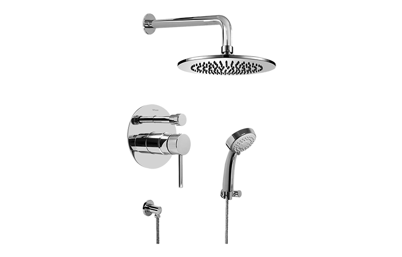 M.E./M.E. 25 Contemporary Pressure Balancing Shower Set (Rough & Trim) in Multiple Finishes