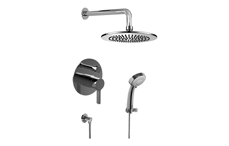 Terra Contemporary Pressure Balancing Shower w/Handshower in Multiple Finishes