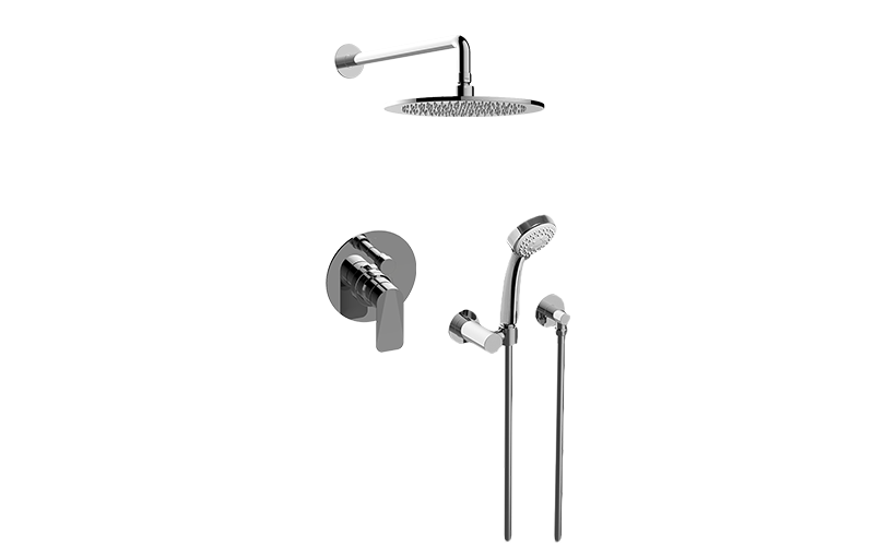 Sento Contemporary Pressure Balancing Shower Set (Rough & Trim) in Multiple Finishes