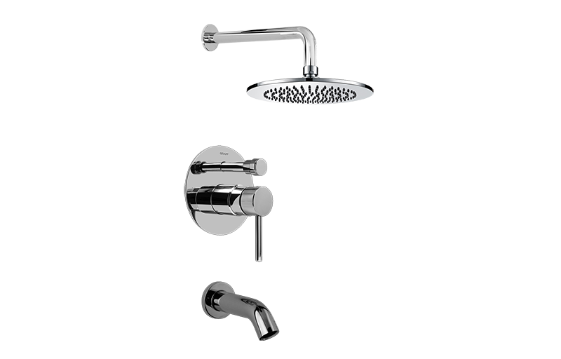 M.E./M.E. 25 Contemporary Pressure Balancing Shower Set (Rough & Trim) in Multiple Finishes