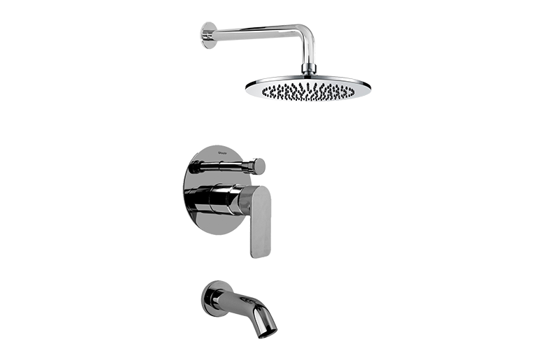 Sento Contemporary Pressure Balancing Shower Set (Rough & Trim) in Multiple Finishes