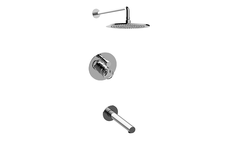 Harley Contemporary Pressure Balancing Shower Set (Rough & Trim) in Multiple Finishes