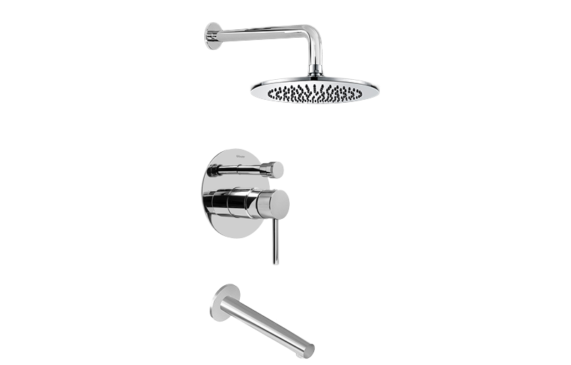 M.E./M.E. 25 Contemporary Pressure Balancing Shower Set (Rough & Trim) in Multiple Finishes