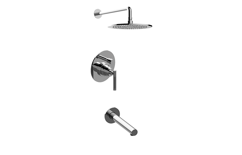 Harley Contemporary Pressure Balancing Shower Set (Rough & Trim) in Multiple Finishes