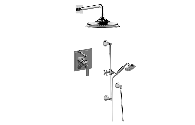 Finezza UNO Contemporary Pressure Balancing Shower Set (Rough & Trim) in Multiple Finishes