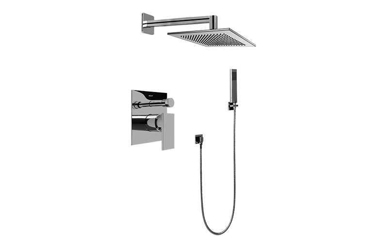 Solar Contemporary Pressure Balancing Shower Set (Rough & Trim) in Multiple Finishes