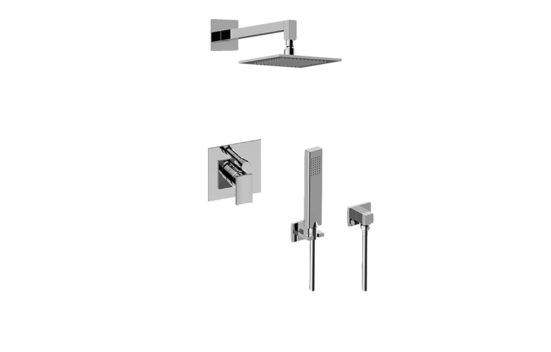 Graff - Sade Contemporary Pressure Balancing Shower Set (Rough & Trim) - Warm Bronze PVD - G-7295-LM36S-WB-T