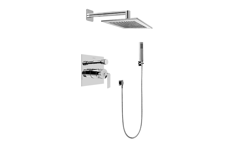 Immersion Contemporary Pressure Balancing Shower Set (Rough & Trim) in Multiple Finishes