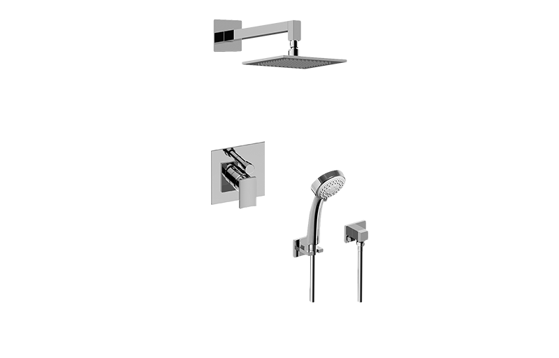 Sade/Targa/Luna Contemporary Pressure Balancing Shower Set (Rough & Trim) in Multiple Finishes