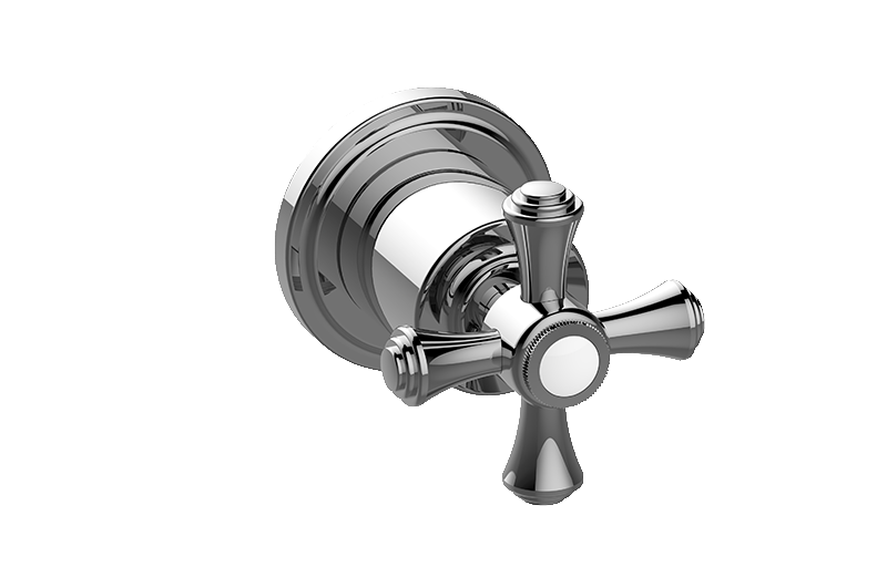 Lauren M-Series Transitional 3-Way Diverter Trim Plate with Cross Handle  in Multiple Finishes - Maison&Co.