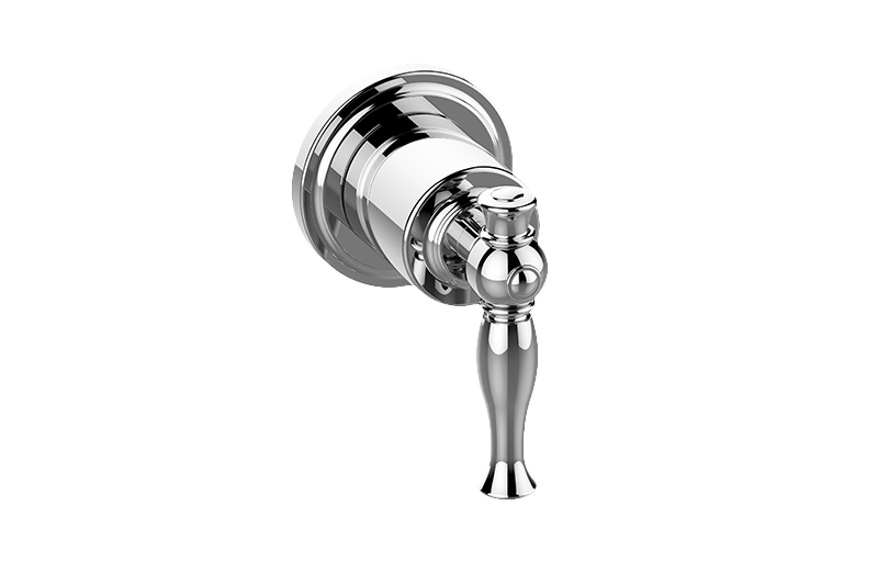Graff - Lauren M-Series Transitional Stop/Volume Trim Plate with Lever Handle - Architectural White - G-8034-LM22E1-WT-T