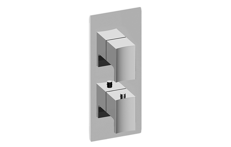 Graff - Sade/Targa M-Series Square Thermostatic 2-Hole Trim Plate w/Targa/Sade Handle (Trim Only)  - Warm Bronze PVD - G-8048-LM36E0-WB-T