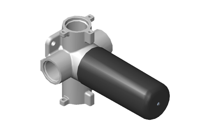 M-Series Three Way Diverter w/Shared Function Rough Valve Length:7" Width:6" Height:4"