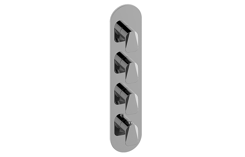 Sento M-Series Round Thermostatic 4-Hole Trim Plate and Handle (Trim Only)  in Multiple Finishes - Maison&Co.
